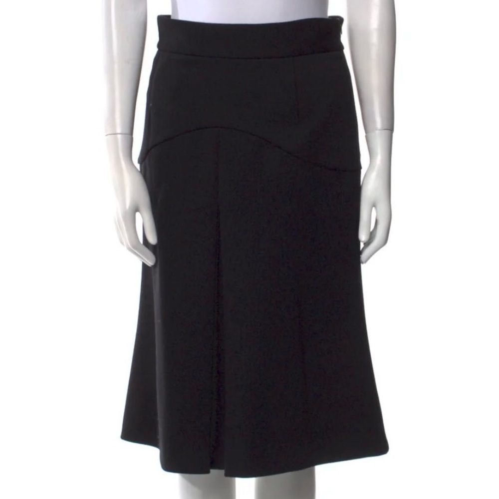 PRADA Wool Tulip Skirt Size EU 38/ US 6 / Small Black Wool